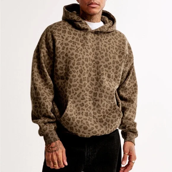 NWT Abercrombie Essential Popover Hoodie Sz Medium - Picture 2 of 12